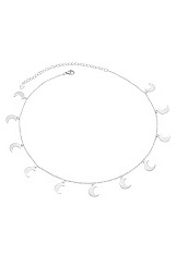 nice choker moon pendant silver baby necklace